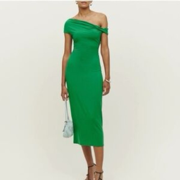 Reformation Jamen Dress Kelly Green (D9) - Picture 1 of 8